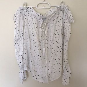 Off the shoulder long sleeve top